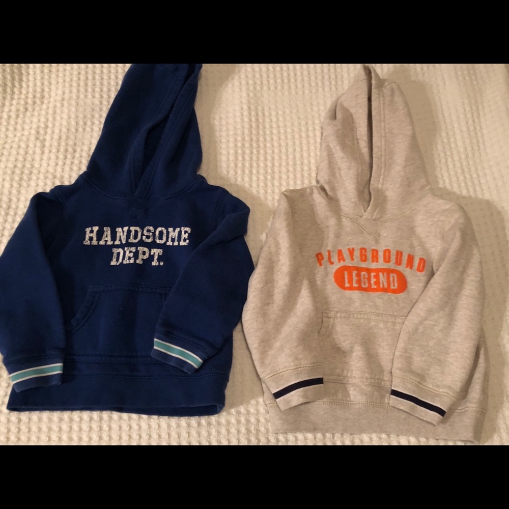 2 Carter’s pull-over hoodies 24mth